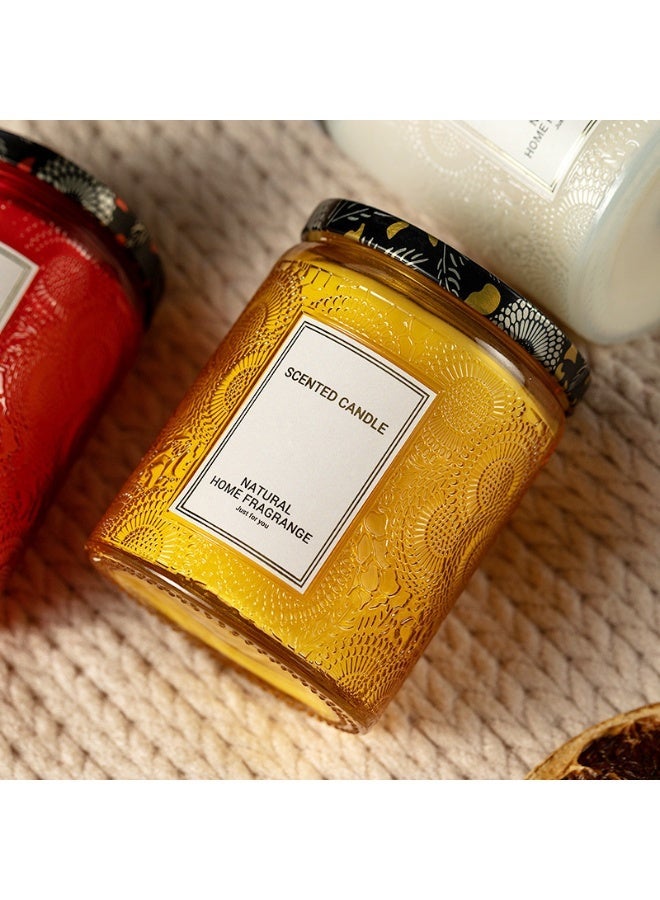 Candle Vintage High-End Embossed Glass Candle , a Gift for Valentine'S Day, Mother'S Day, And Other Holidays - Decorative Item for Bedroom, Living Room, Dining Room, And Kitchen - Image 5